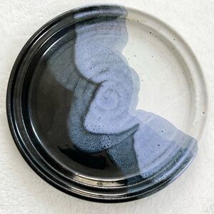 John Macomber 1998 Studio Pottery Plate 8” Signed Blue Gray Art Ceramic